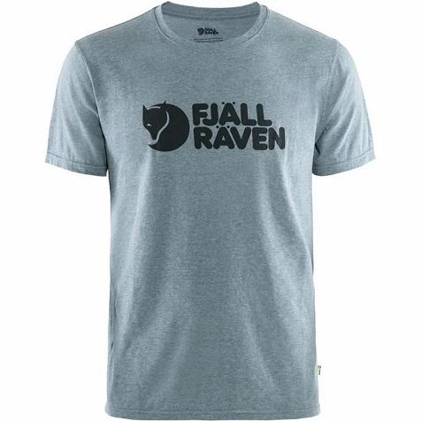 Fjällräven Men Logo T-Shirt Blue PH234205 Philippines